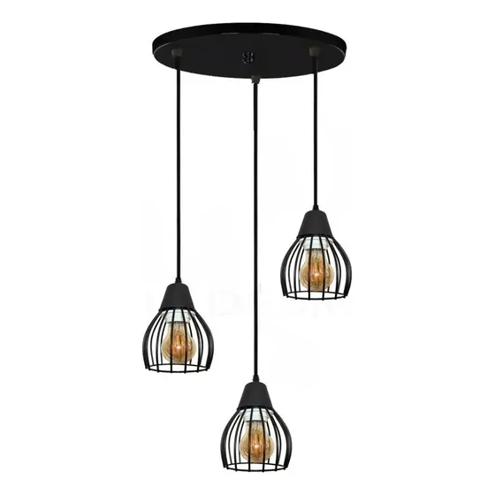 Lampara Colgante 3 Luces Altura Regulable 