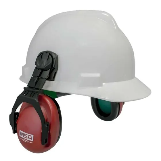 Kit Msa Capacete V-gard + Suspensão Push-key + Abafador Xls