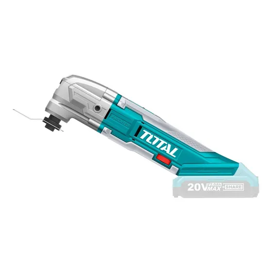 Amoladora Multifunción Inalámbrica Total 20v, Oscilante - Velocidad Variable, 20.000rpm - Con Accesorios - No Incluye Batería Ni Cargador - Tmli2001
