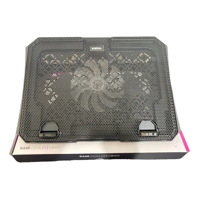 Base Refrigerante Soul Notebook Air Cooler Gamer Luz Led Color Negro