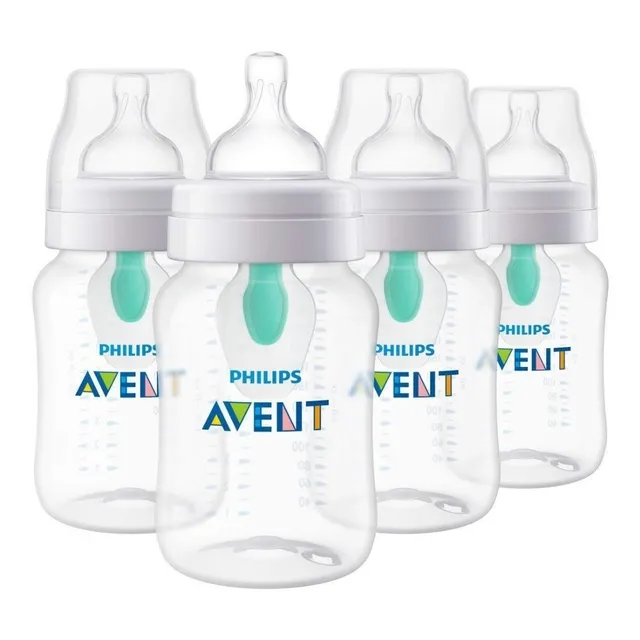 Philips Avent | Set 4 Biberones | Anticólicos Airfree | 9 Oz