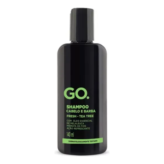 Shampoo Para Barba E Cabelo Tea Tree Go Man