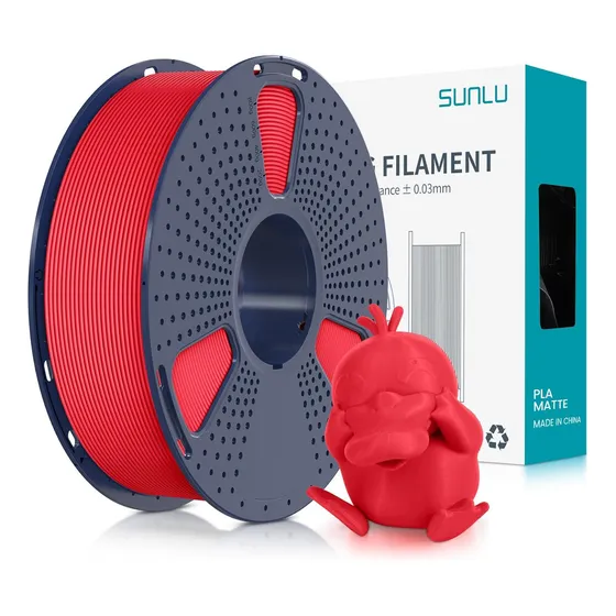 Filamento Impresora 3d Pla Mate De 1,75 Mm Color Matte Red