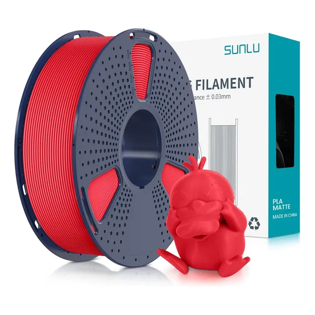 Filamento Impresora 3d Pla Mate De 1,75 Mm Color Matte Red