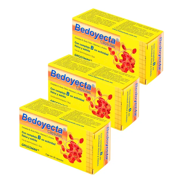 Bedoyecta Paquete Con 3 Cajas De 30 Cápsulas C/u