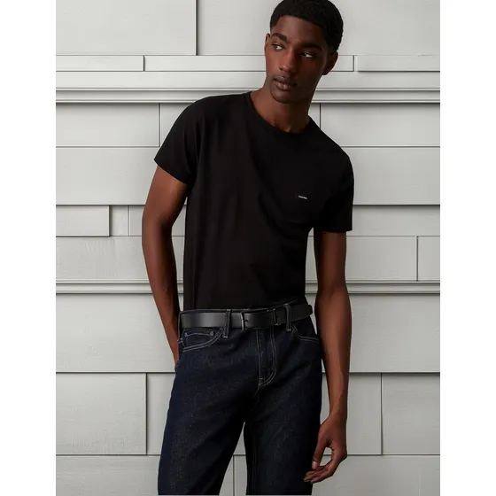 Polera Stretch Slim Fit Negro Calvin Klein