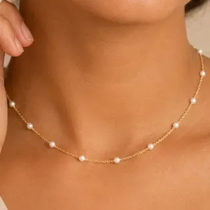 Conjunto Joias Pérolas Artificiais Colar Brincos Pendentes Pulseira Feminino — foto 2