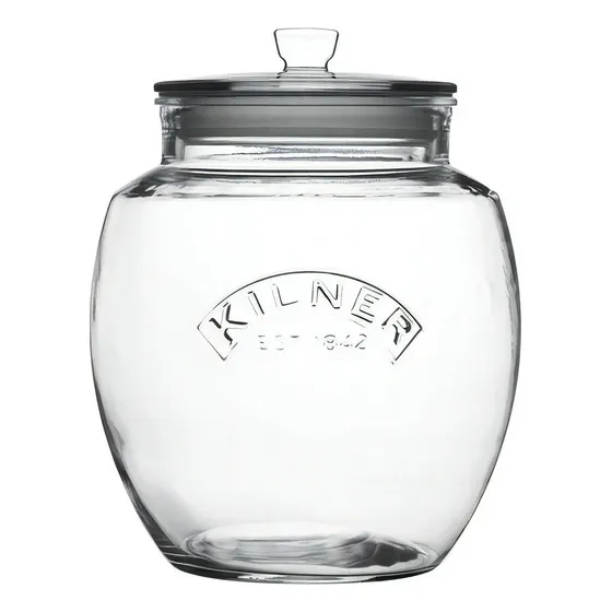 Garrafa de armazenamento transparente Kilner com tampa 4 L