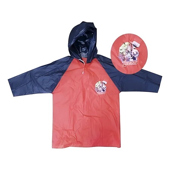 Pilot Infantil Con Capucha Y Botones Avengers Original. Mpuy