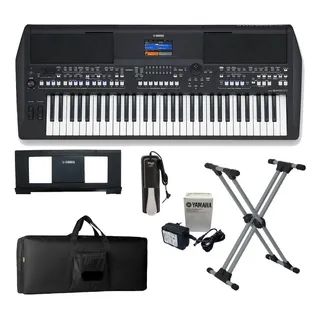 Teclado Musical Yamaha Psr-sx600 Suporte Si99d Capa Pedal Teclado Musical Yamaha Psr-sx600 Suporte Si99d Capa Pedal