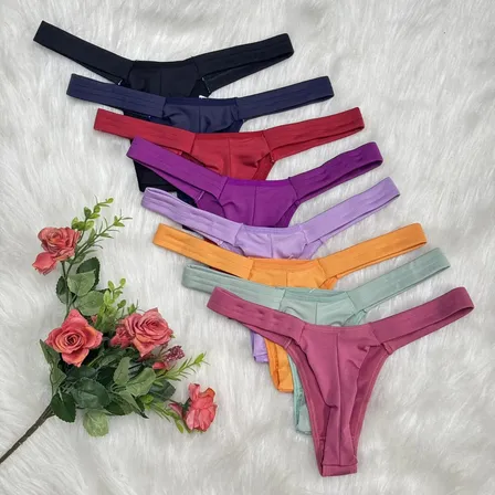 Kit 5 Tanga Fio Dental Duplo Elástico Laterais Denise