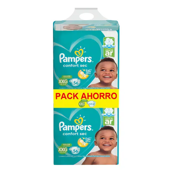 Pampers Confort Sec Forte Bag Xxg (+14 Kg) X112 Género Sin género Tamaño Extra extra grande (XXG