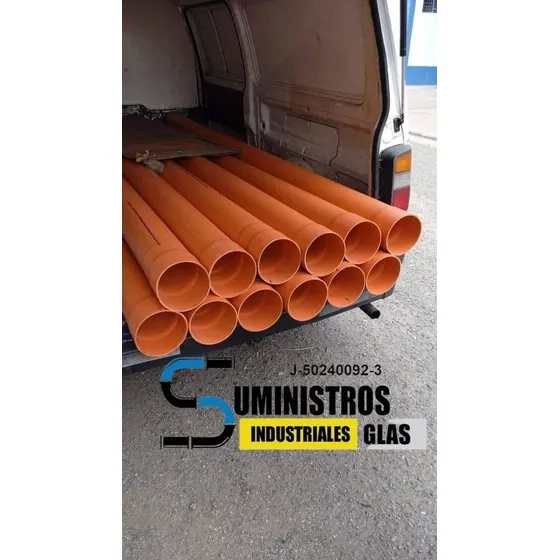 Tubo Reforzado 6 Pulgada (160mm) 4mm X 3 Metros Naranja 