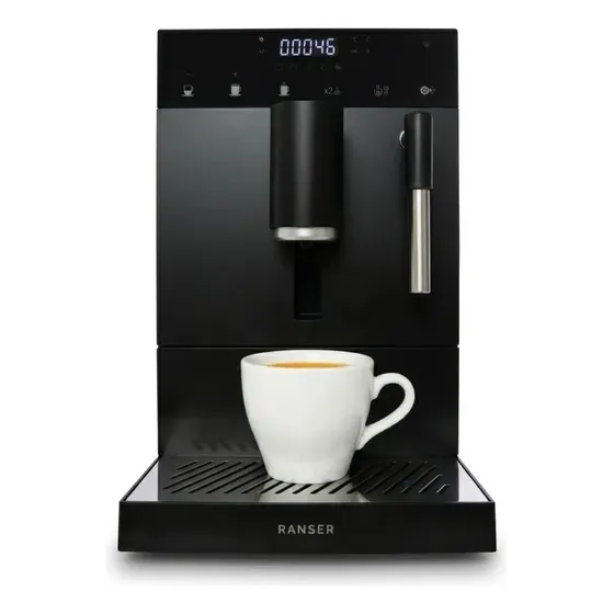 Cafetera Espresso Super Automática Expresso Ranser Palermo 19 Bares Potencia 1100w Con Molinillo De Café Incluido Serie Ecm-7000 Negro