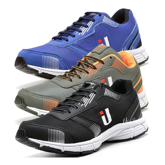 Kit Tênis Masculino Caminhada 3 Pares Easy Confortável Combo