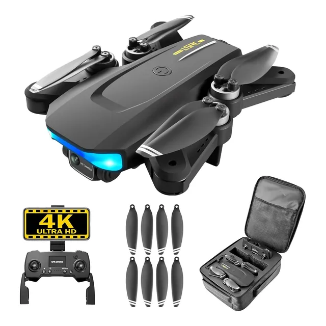 Dron Gps Btmeter 4k Plegable Con 3 Baterías Y 28 Hélices