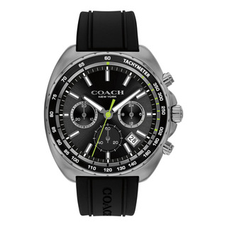 Reloj Cronógrafo Coach Para Hombre Caucho Negro, 45 Mm Reloj Cronógrafo Coach Para Hombre Caucho Negro, 45 Mm