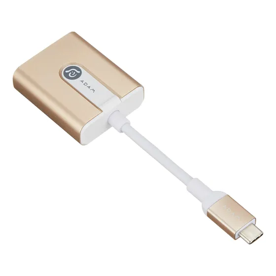 Elemento Casa V01 Cable Adaptador Usb Tipo C Vga Dorado