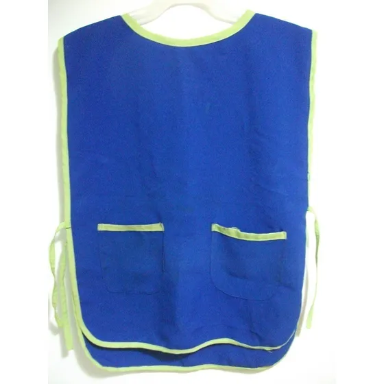 Delantal Azul Con Bolsillos 