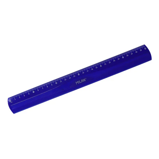 Regla Plástica 30cm Flexible Azul