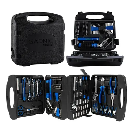 Set de Herramientas Manuales Gadnic Kit Estuche 189 Piezas Negro