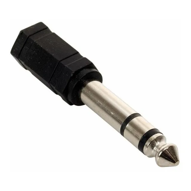 Adaptador De Jack 3.5 Mm A Plug 6.3 Mm 6 Mm Estereo Microfon