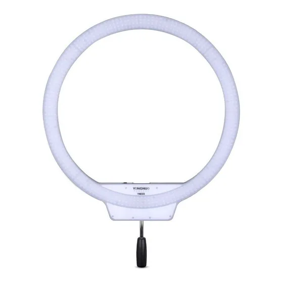Aro de luz led Yongnuo YN608 cor branca-quente e branca-frio com estrutura Branco