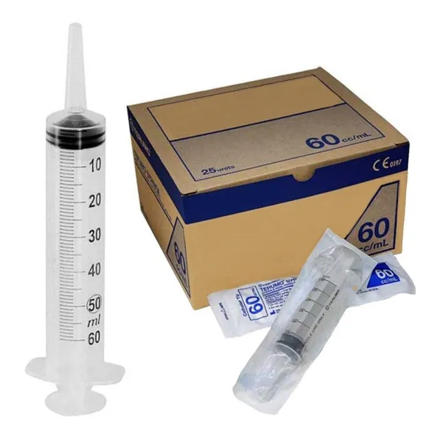 Jeringa 60 Ml S/aguja Pico Cateter Caja X 25 Unds. ¡promo!