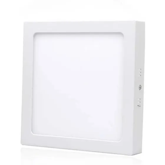 Foco Panel Plafón Led 12w Sobrepuesto Cuadrado Luz Frío  