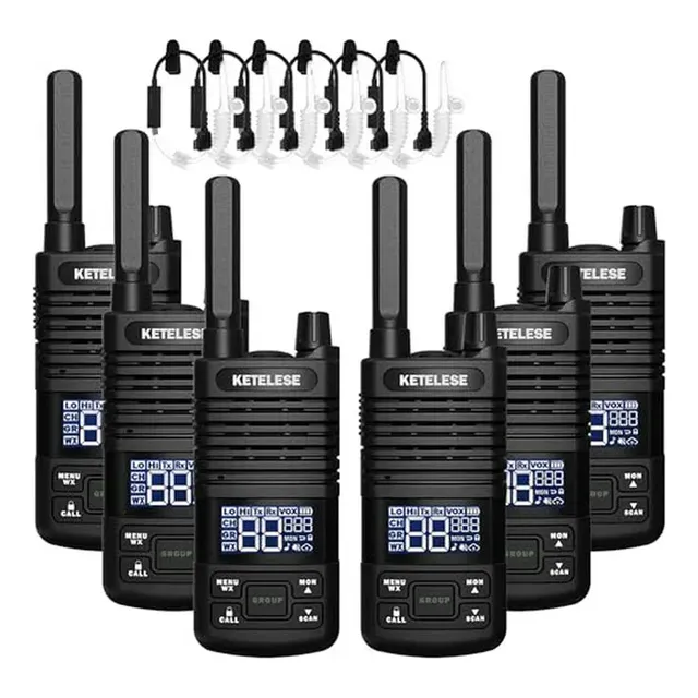 Walkie Talkies Recargables Usb C, Largo Alcance,