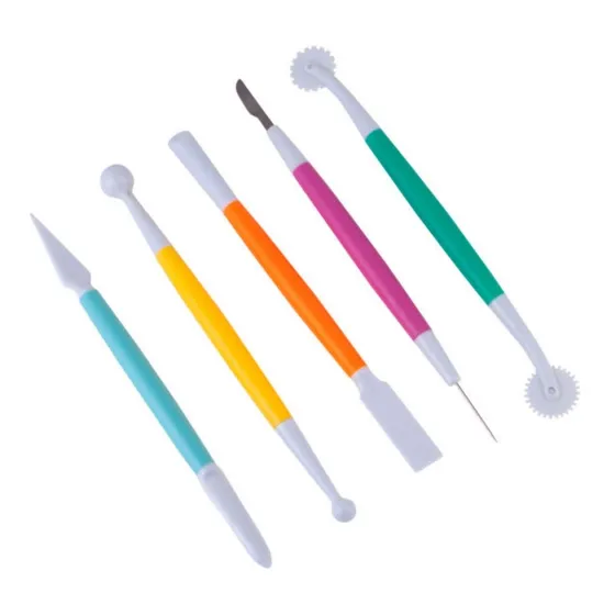 Estecas Cortador Para Fondant Masa Flexible Reposteria. 5pcs