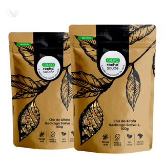 Kit 2 Pct Chá De Alfafa Medicago Sativa 100% Puro L. 100g Kit 2 Pct Chá De Alfafa Medicago Sativa 100% Puro L. 100g