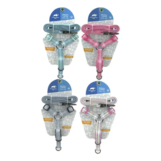 Arnes + Correa Animal Planet Rayas - (m) 1.5x25-35