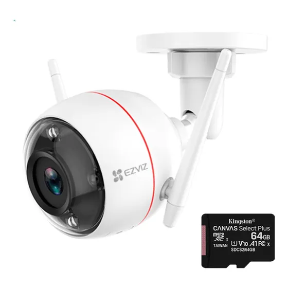 Camara Ezviz Wifi 1080p Exter Detecta Persona + Memoria 64gb