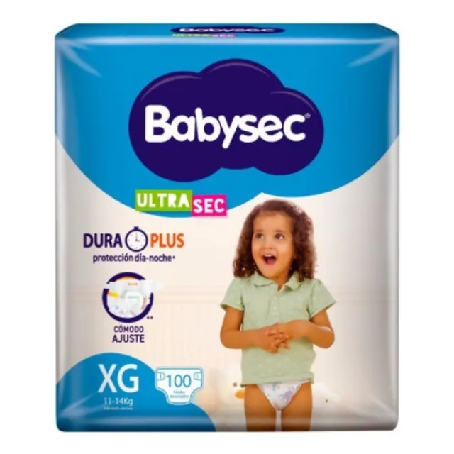 Pañal Babysec Ultrasec Duraplus Xg X 100