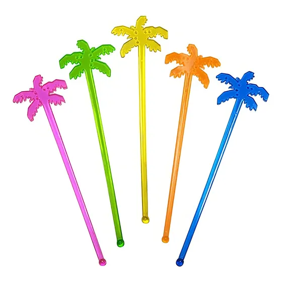Mezclador Bebidas Cocteles Palmera Licores 100 Und Colores Color Colores surtidos