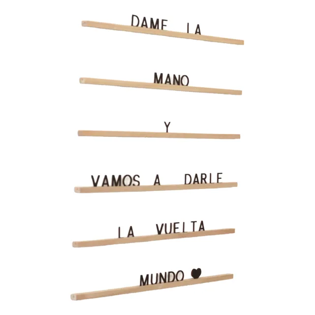 Deco Cartel Personalizado Arma Tus Frases Madera Kiri 70cm