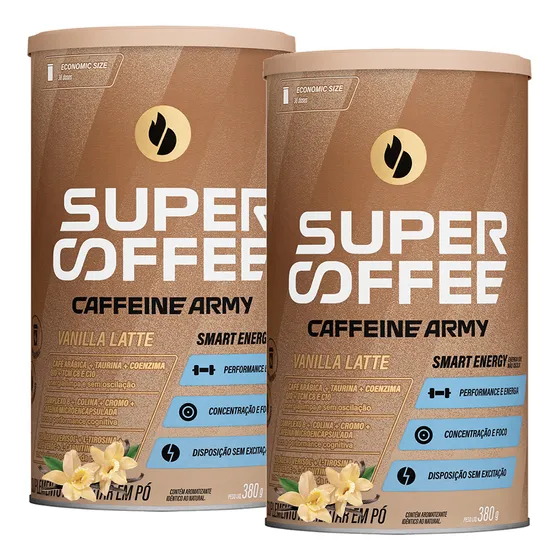 Kit 2x Supercoffee 380g Caffeine Army Economic Size