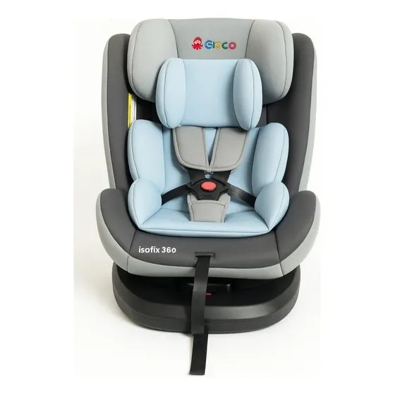 Butaca Silla Auto Bebé Gioco Safe 4 En 1 Isofix 360° Ajustable Reclinable Celeste Premium Confort