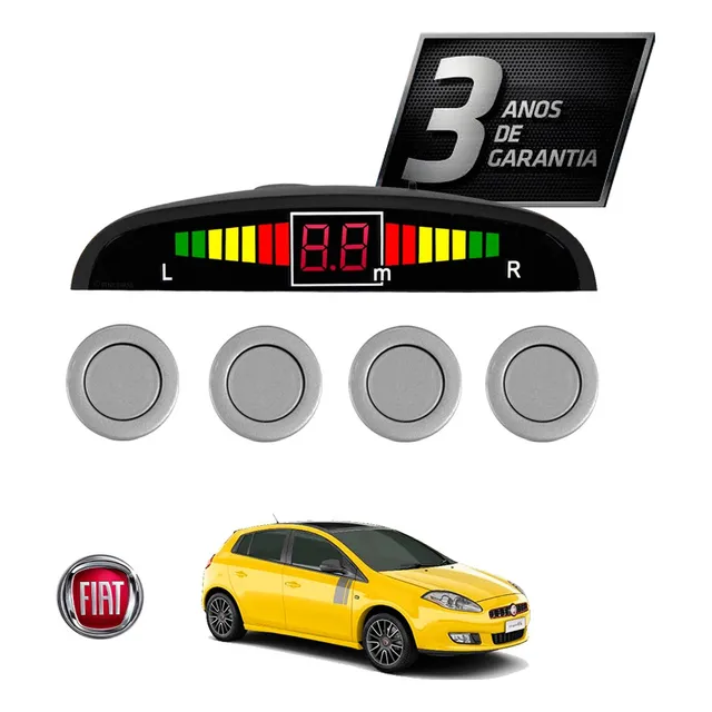 Sensor De Ré Estacionamento Prata Fiat Bravo 2011 2012 2013