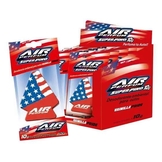 Aromatizador De Auto Super Pino Bandera Usa Pack 36un