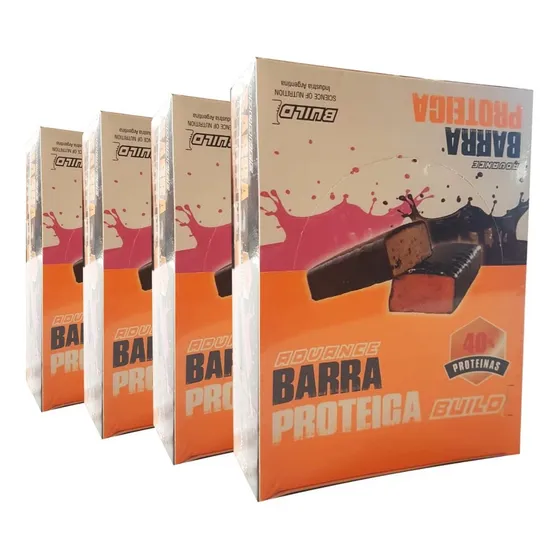 64 Barras Proteicas Build 50 Grs Snack Recuperador Alimento Sabor Chocolate