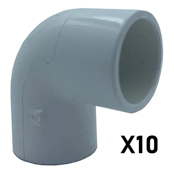 Codo 90 Grados Pvc De Pega De 1/2 Pulgada (10 Unidades)