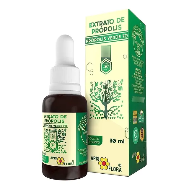 Extrato Própolis Verde 70% 30ml 2.5x + Concentrado Apisflora
