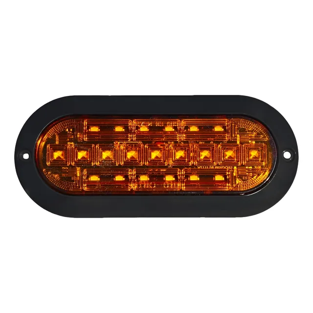 Faro Lateral Ovalado 16 Led Ambar Bi-volt Sin Conector