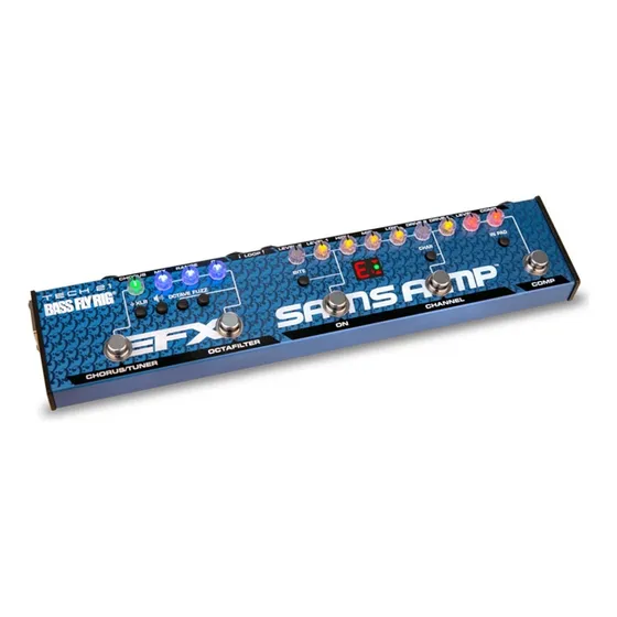 Pedal de efeito Tech 21 Bass Fly Rig v2 azul