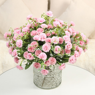 Hi, 5 Piezas Ramo Claveles 100 Flores Artificial Decoración Hi, 5 Piezas Ramo Claveles 100 Flores Artificial Decoración