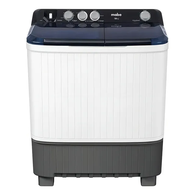 Lavadora Semiautomática 18 Kg Doble Tina Mabe Lmdx8124hbab0 Color Blanco