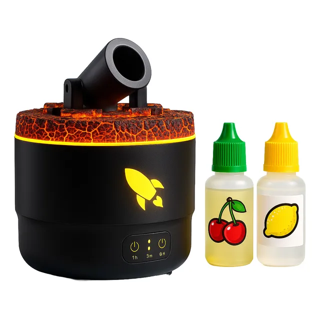 Humificador Difusor De Aromas Olores Cañon Lava Aros Luz Led