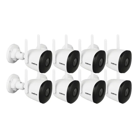 Kit 08 Câmeras Intelbras Wifi Im5 Sc Fullhd Wifi Com Áudio